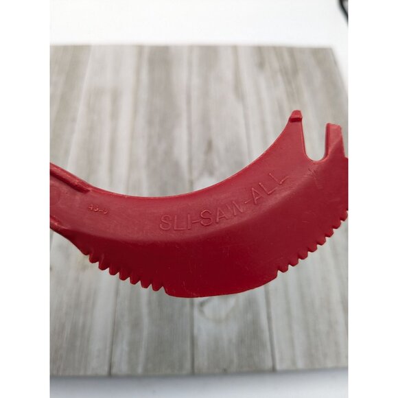 Vintage Tupperware Red Knife 6 1/2" Slicer Sli Saw All Purpose Lifter #46 - Picture 7 of 9